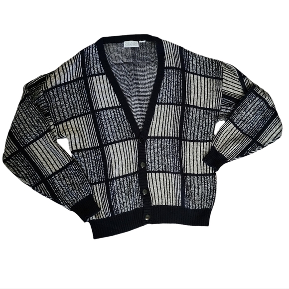 Vintage graphix 80s cosby buttondown oversized cardigan - Picture 1 of 7